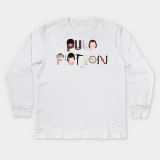 Pulp Fiction Typography Kids Long Sleeve T-Shirt